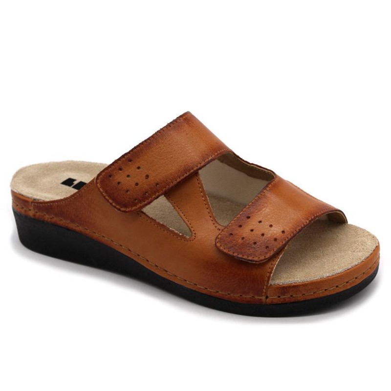 5010 LEON Comfort női bőr papucs